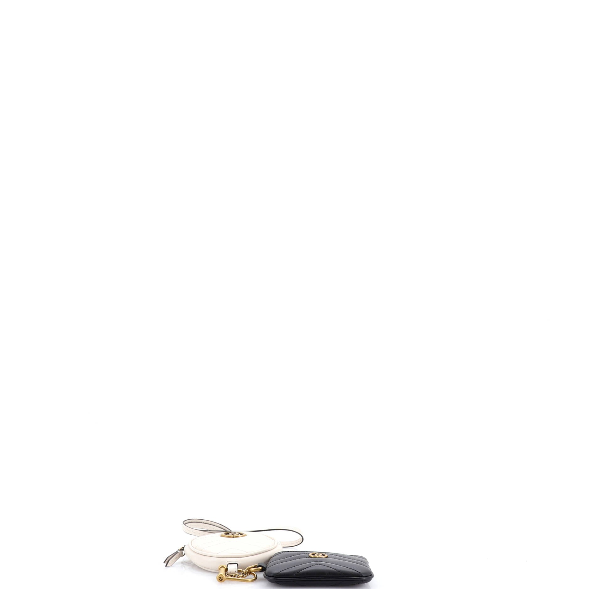 GG Marmont Coin Purse And Key Case Matelasse Chevron Leather