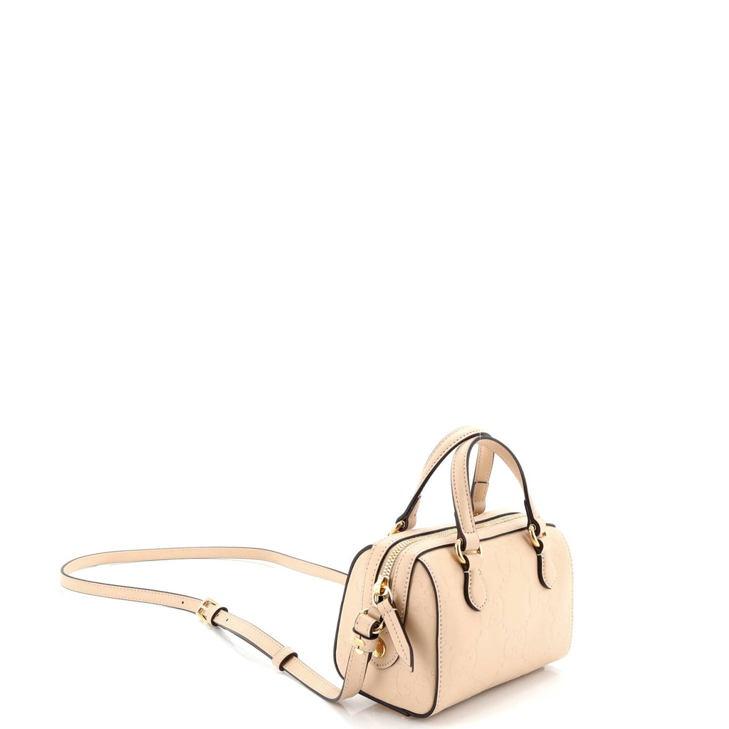 Convertible Top Handle Bag Jumbo GG Embossed Leather Mini