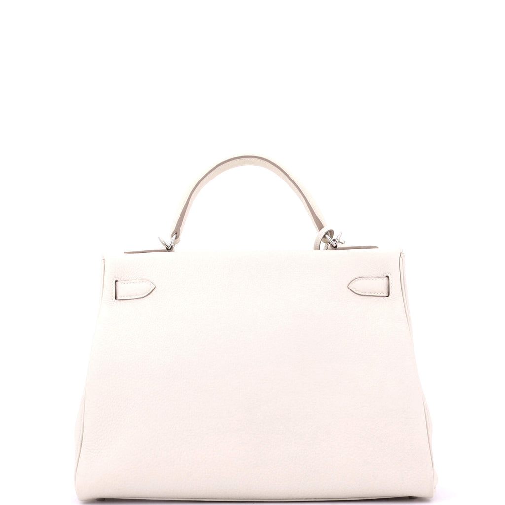 Kelly Handbag Light Togo with Palladium Hardware 32