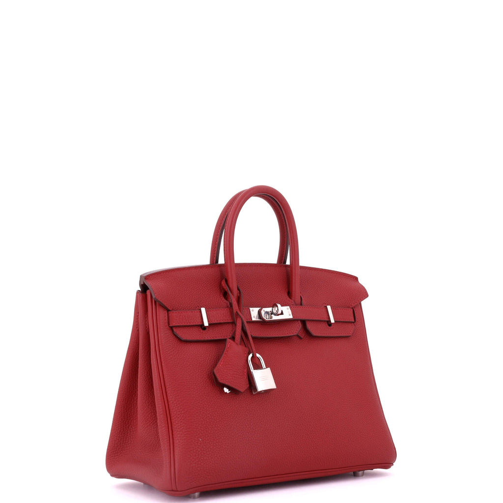 Birkin Handbag Rouge Vif Togo with Palladium Hardware 25