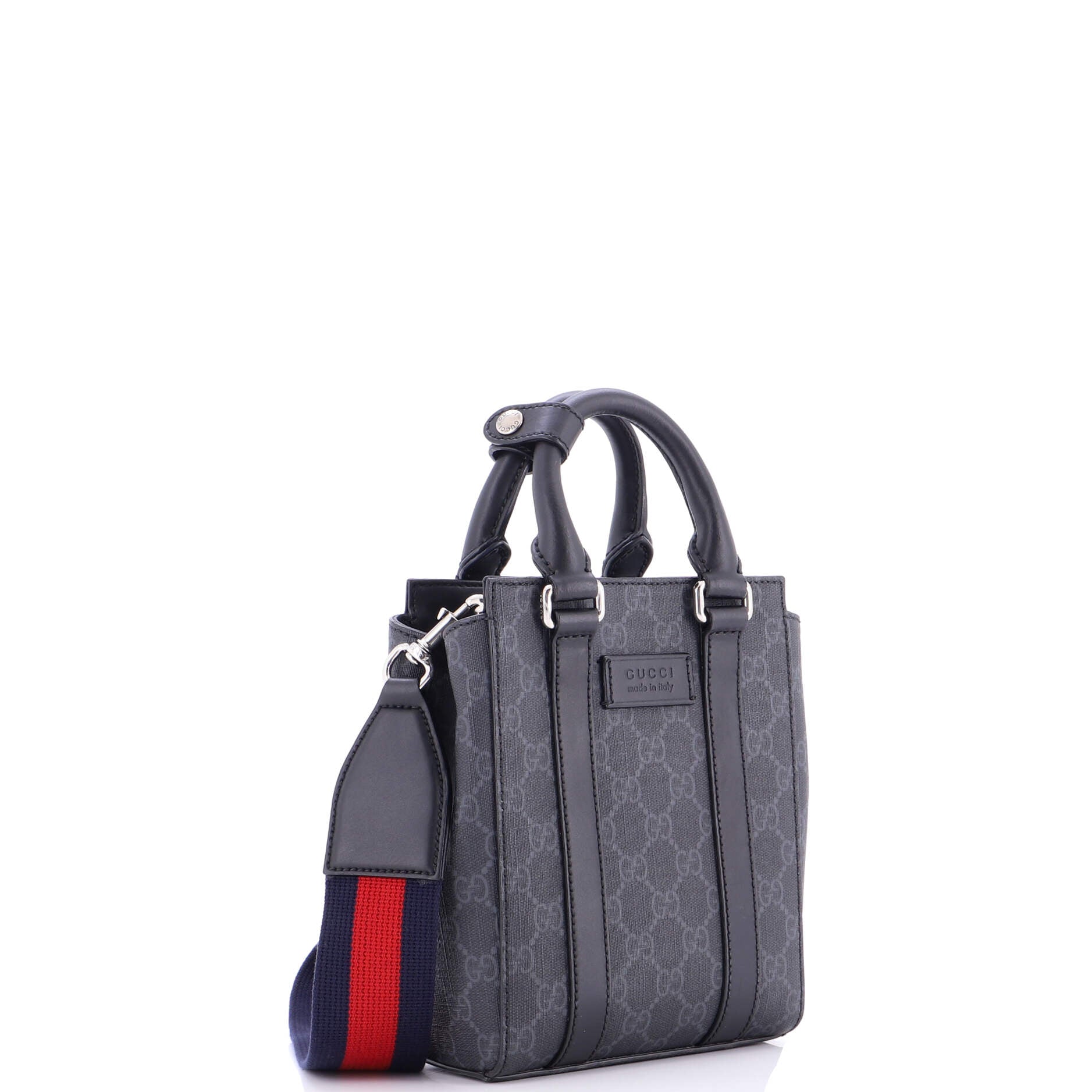 Convertible Web Open Tote GG Coated Canvas Mini