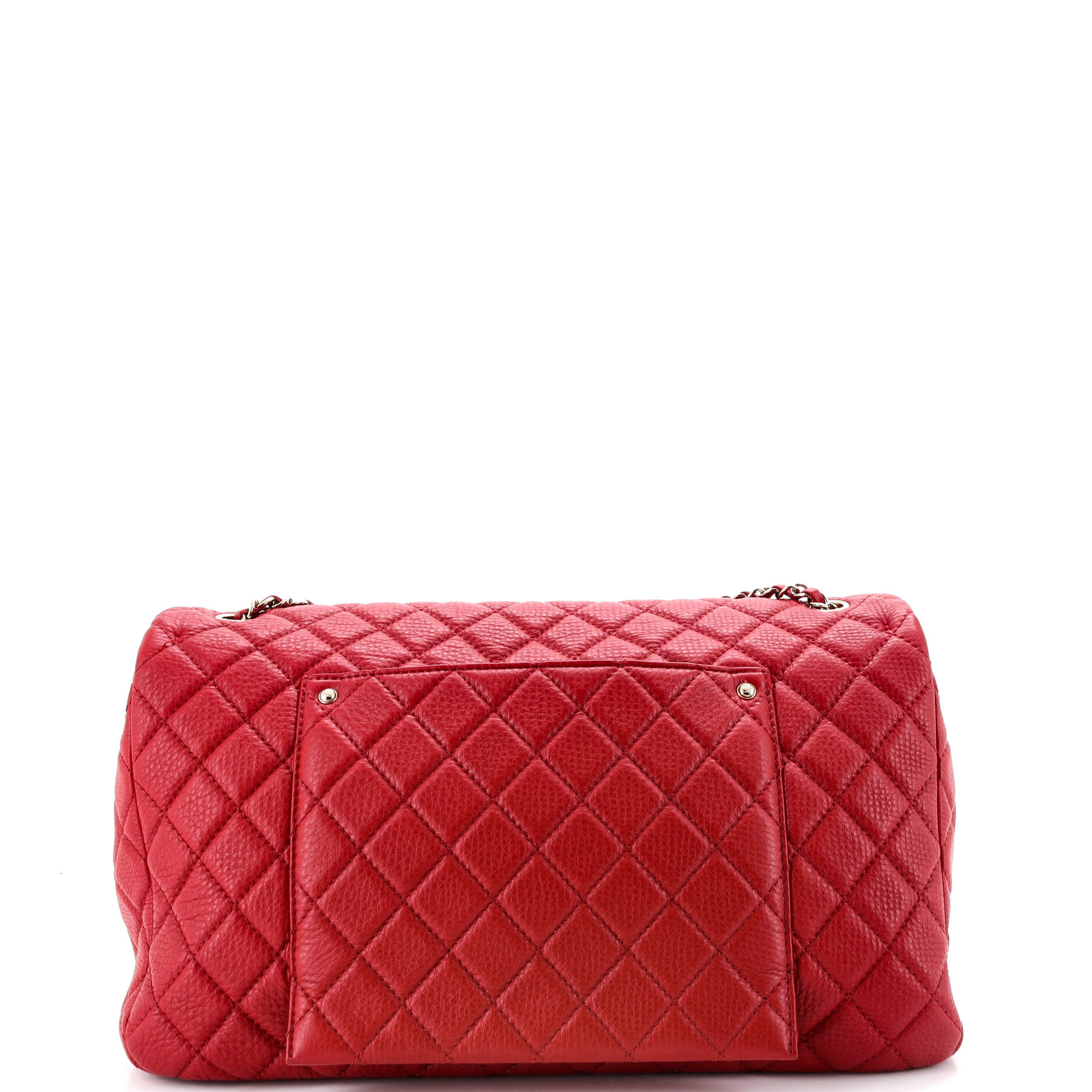 XXL Travel Flap Bag Quilted Calfskin Small