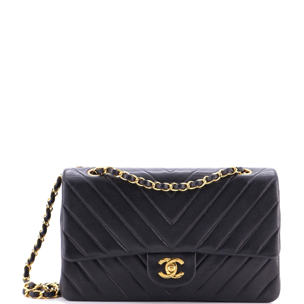 Vintage Classic Double Flap Bag Chevron Lambskin Medium
