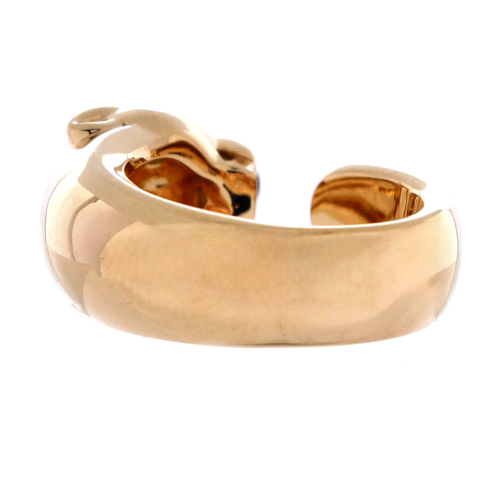 Panthere de Cartier Band Ring 18K Yellow Gold with Onyx and Tsavorite 11mm