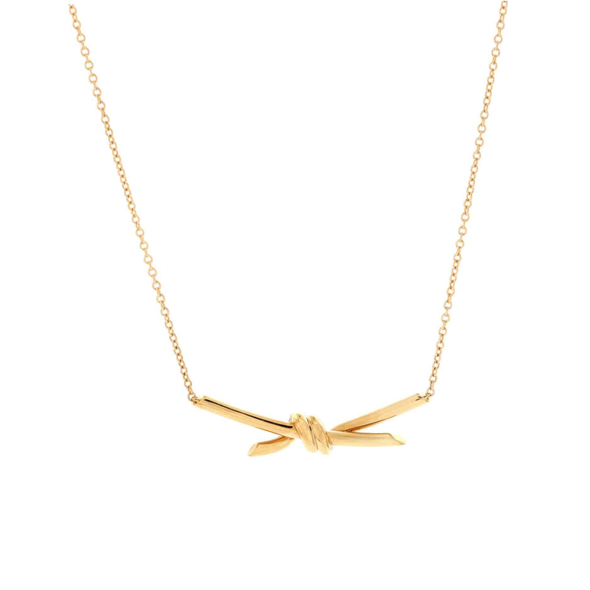 Knot Pendant Necklace 18K Yellow Gold