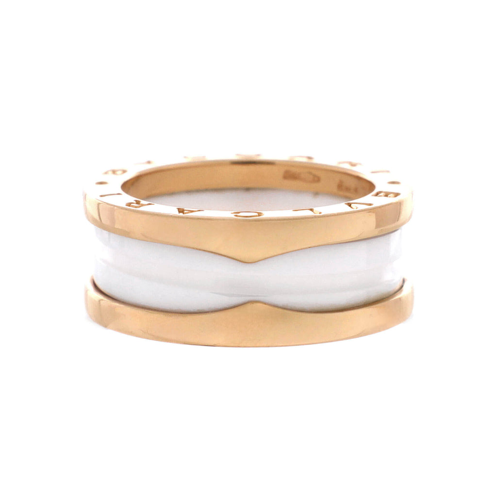 B.Zero1 Two Band Ring 18K Yellow Gold and Ceramic