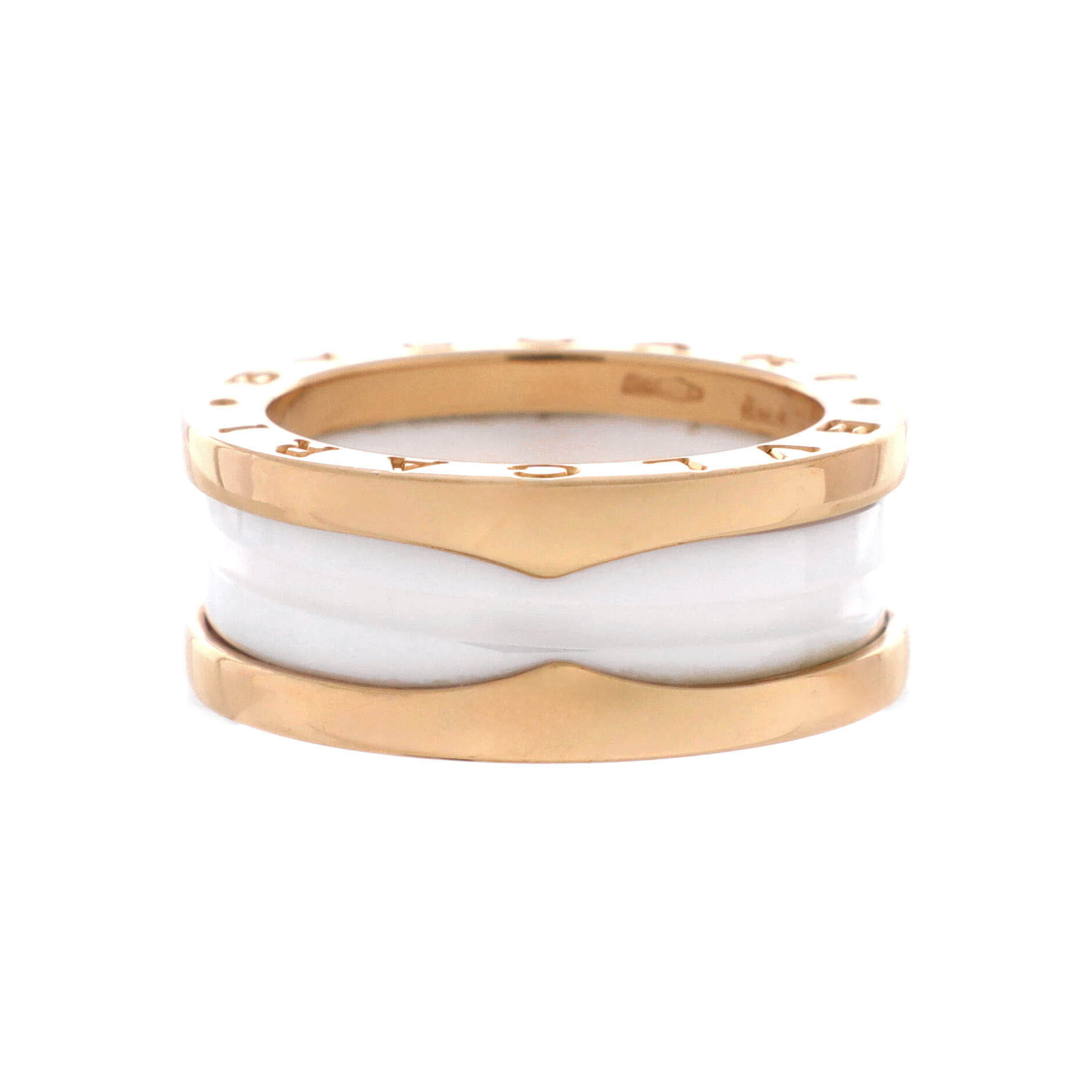 B.Zero1 Two Band Ring 18K Yellow Gold and Ceramic