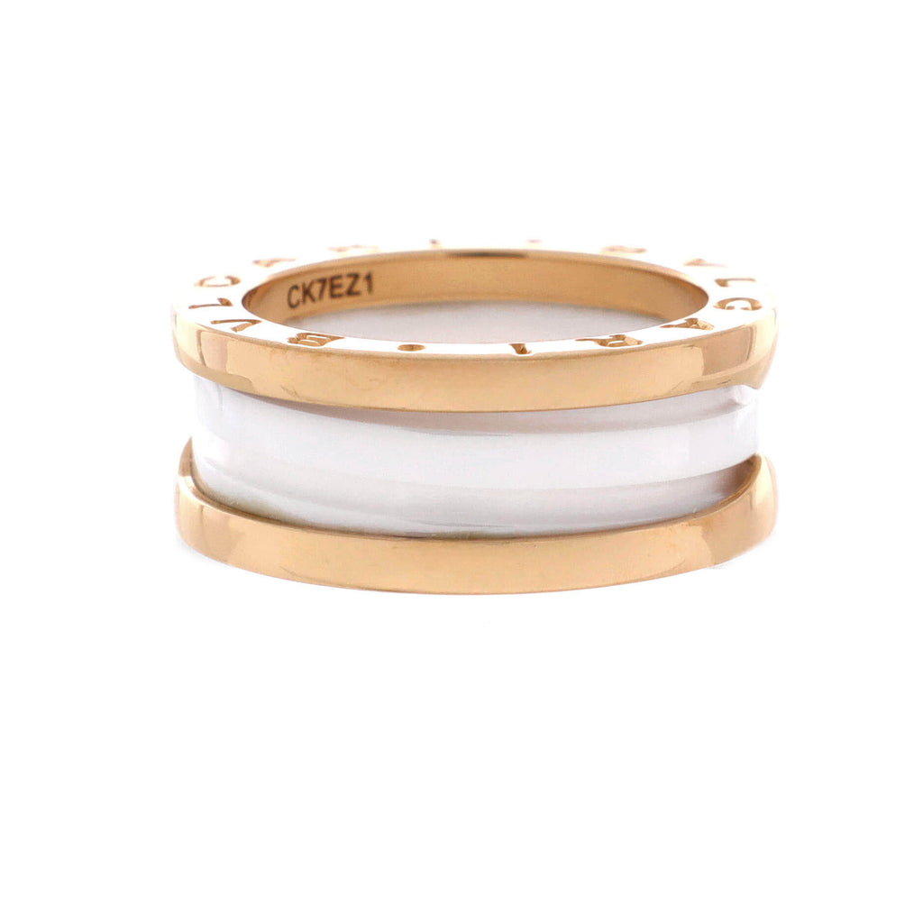 B.Zero1 Two Band Ring 18K Yellow Gold and Ceramic