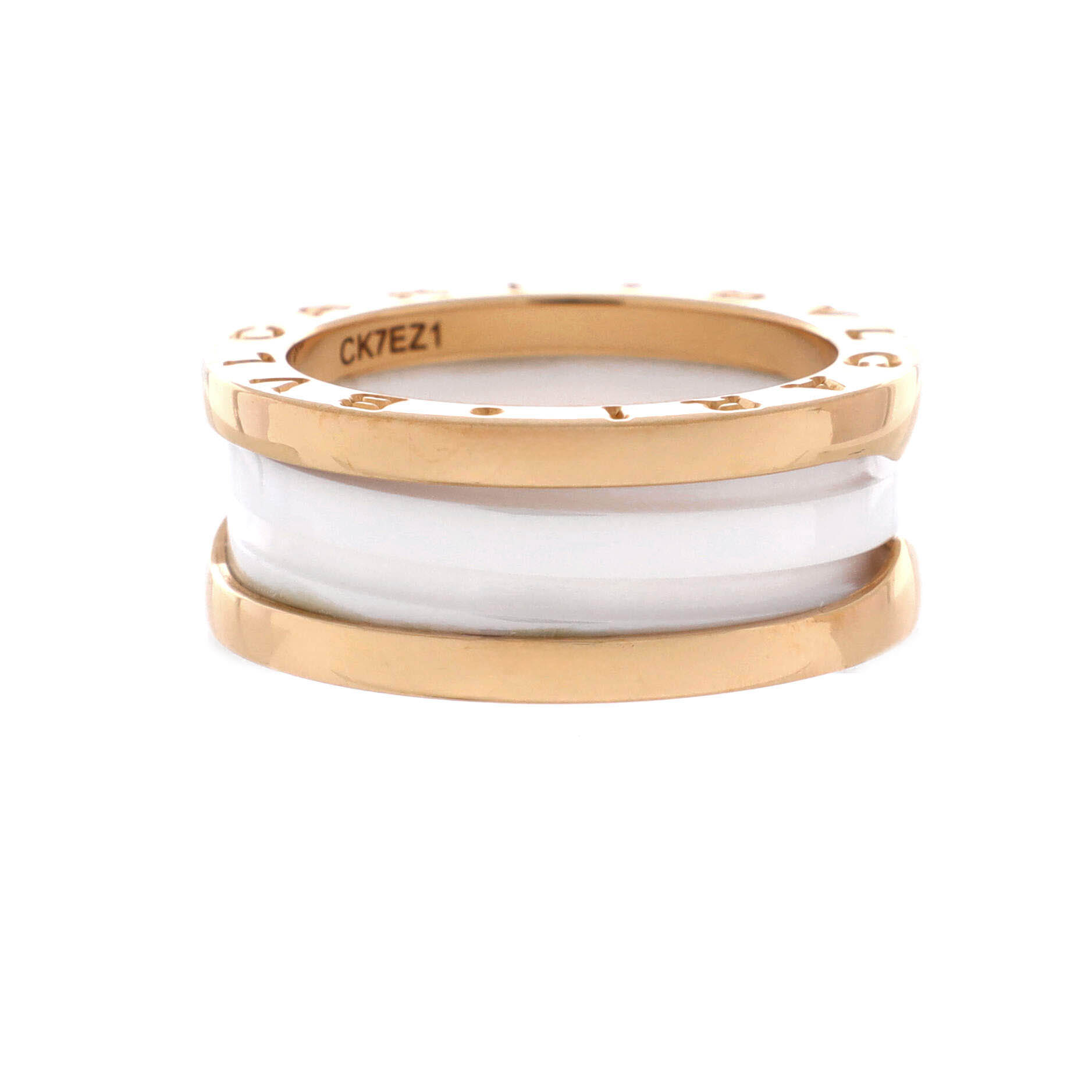 B.Zero1 Two Band Ring 18K Yellow Gold and Ceramic