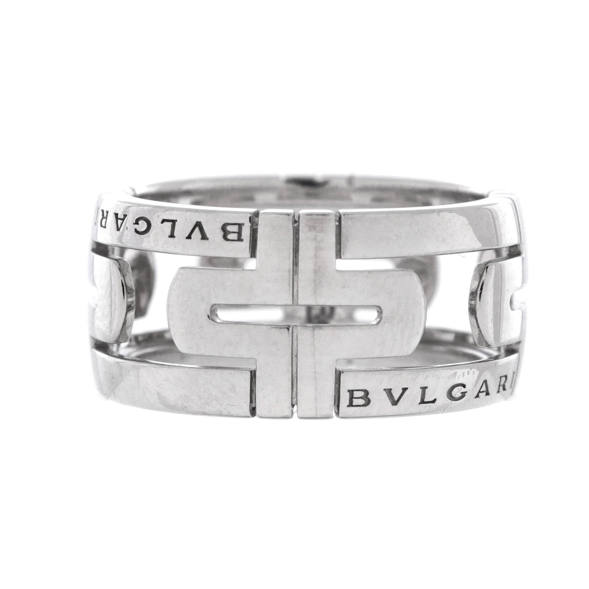 Parentesi Band Ring 18K White Gold 11mm