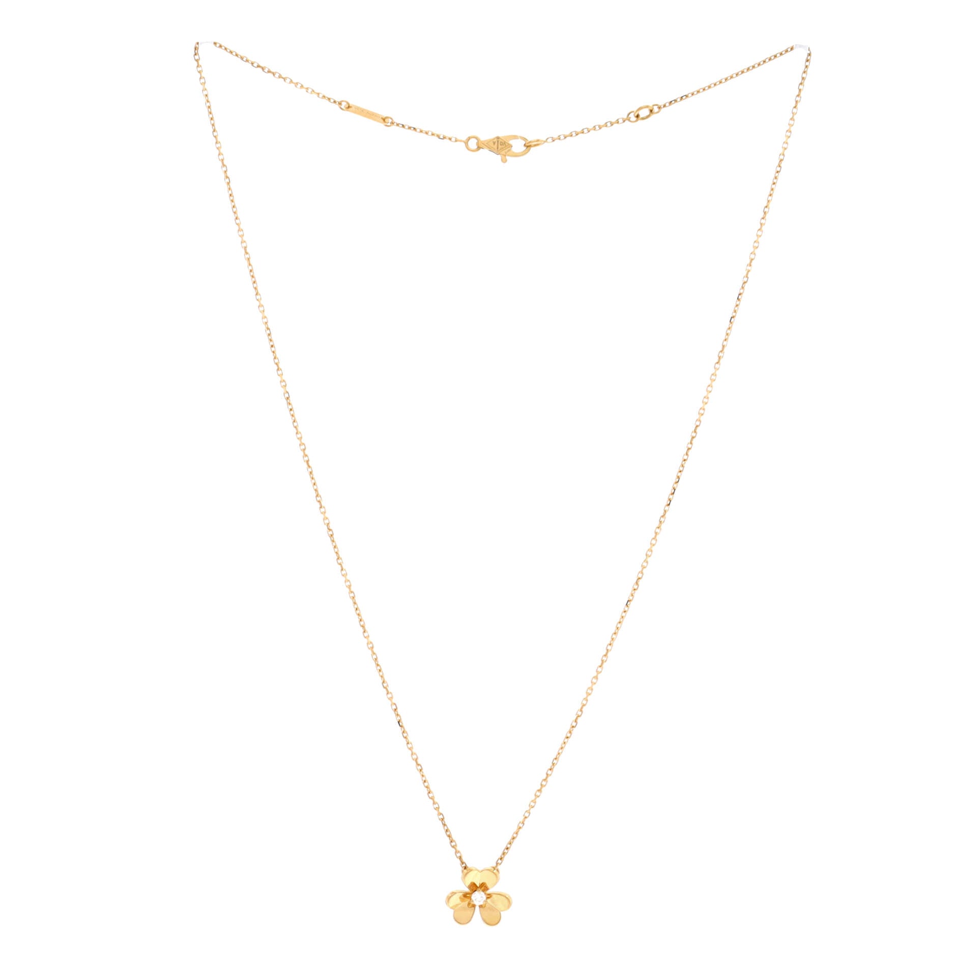 Frivole Pendant Necklace 18K Yellow Gold and Diamond Mini