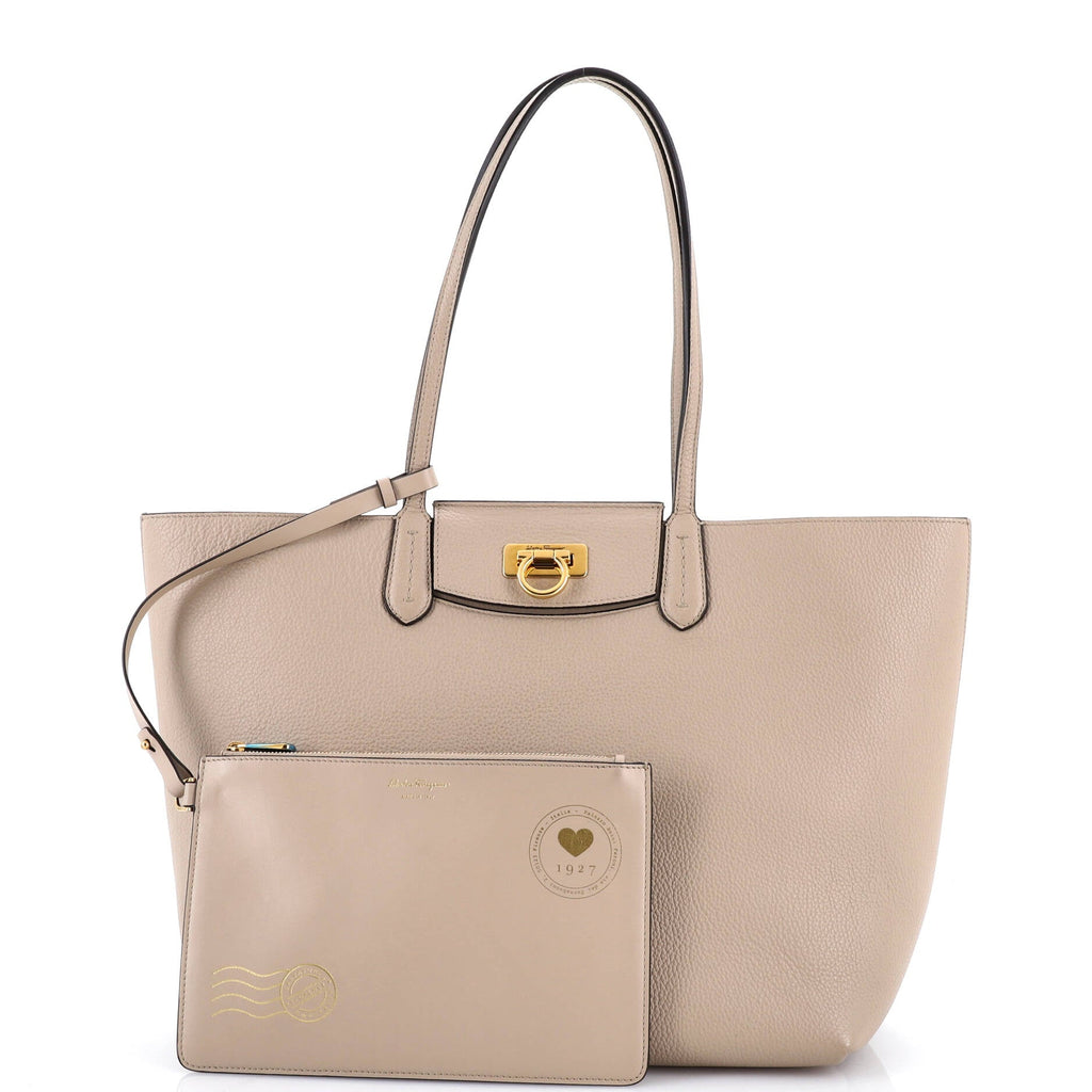 Gancini Travel Tote Leather Medium