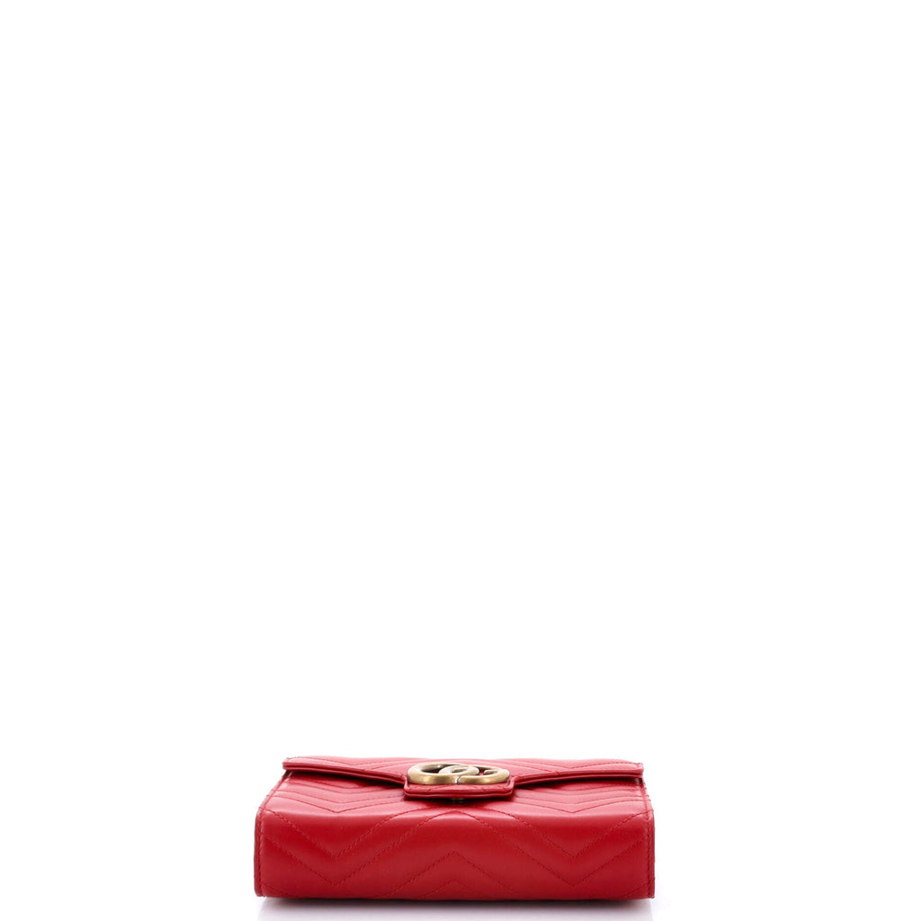 GG Marmont Chain Wallet Matelasse Leather Mini