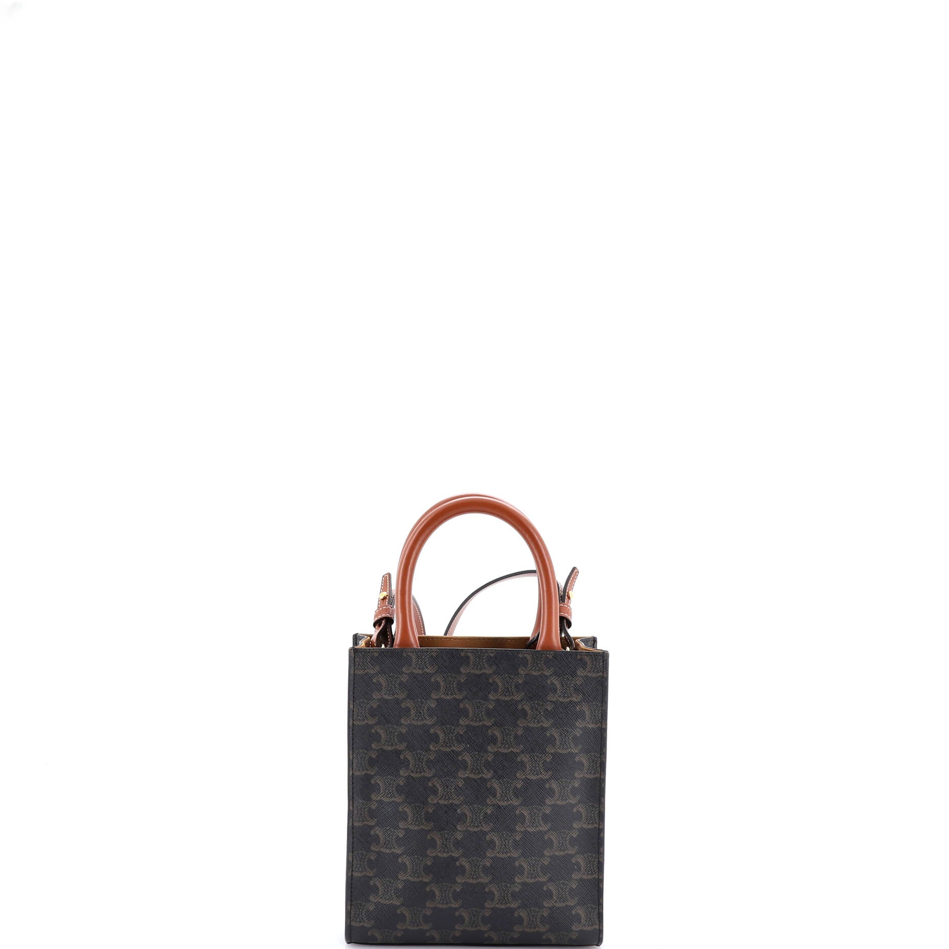 Vertical Cabas Tote Triomphe Coated Canvas Mini
