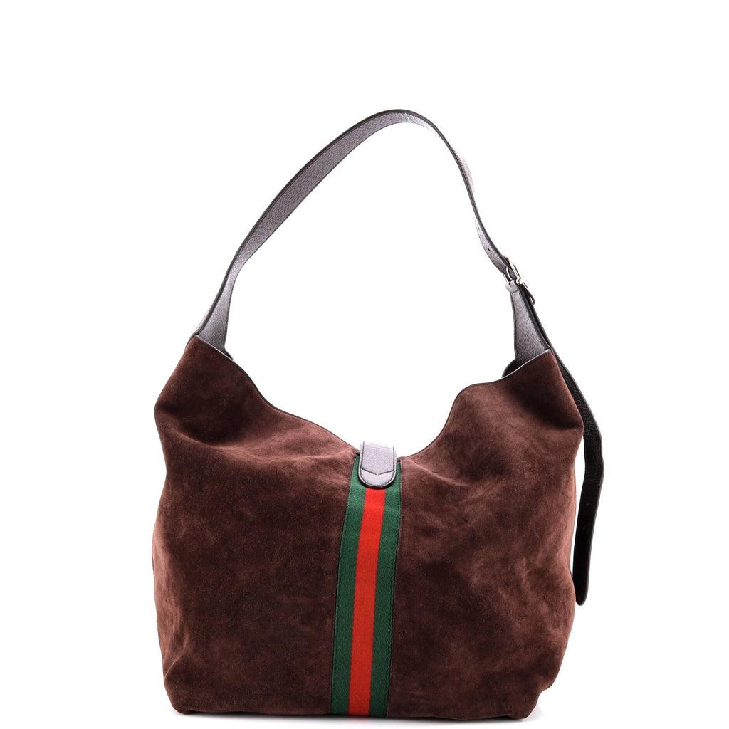 Web Jackie 1961 Soft Shoulder Bag Suede Medium