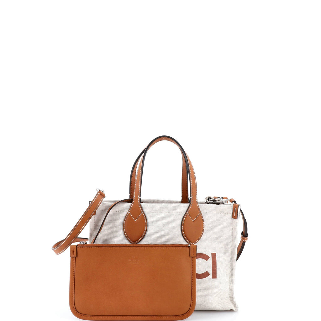 Logo Shopper Tote Printed Canvas Small