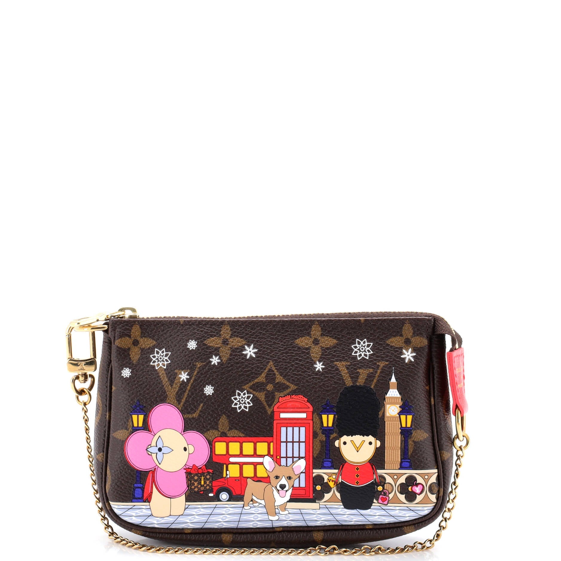 Pochette Accessoires Limited Edition Vivienne Xmas Monogram Canvas Mini