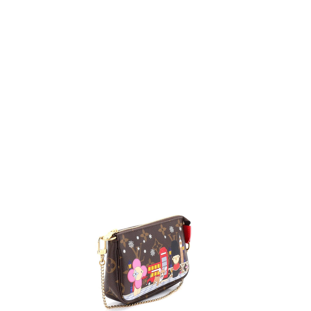 Pochette Accessoires Limited Edition Vivienne Xmas Monogram Canvas Mini