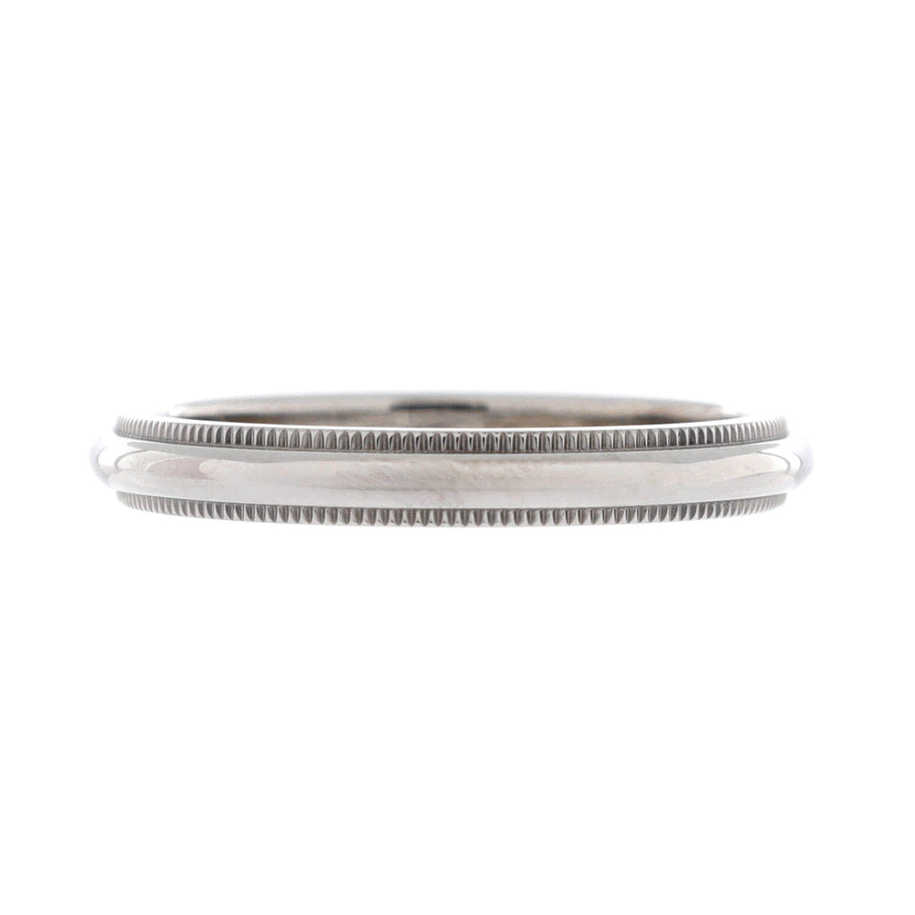 Classic Milgrain Band Ring Platinum 3mm