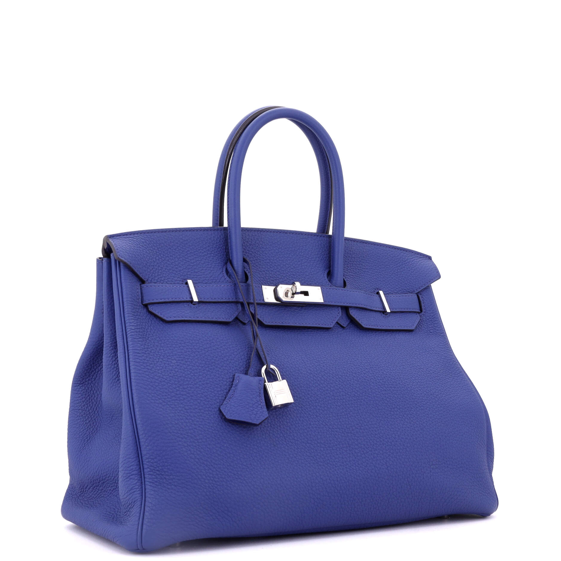 Birkin Handbag Bleu Electrique Togo with Palladium Hardware 35