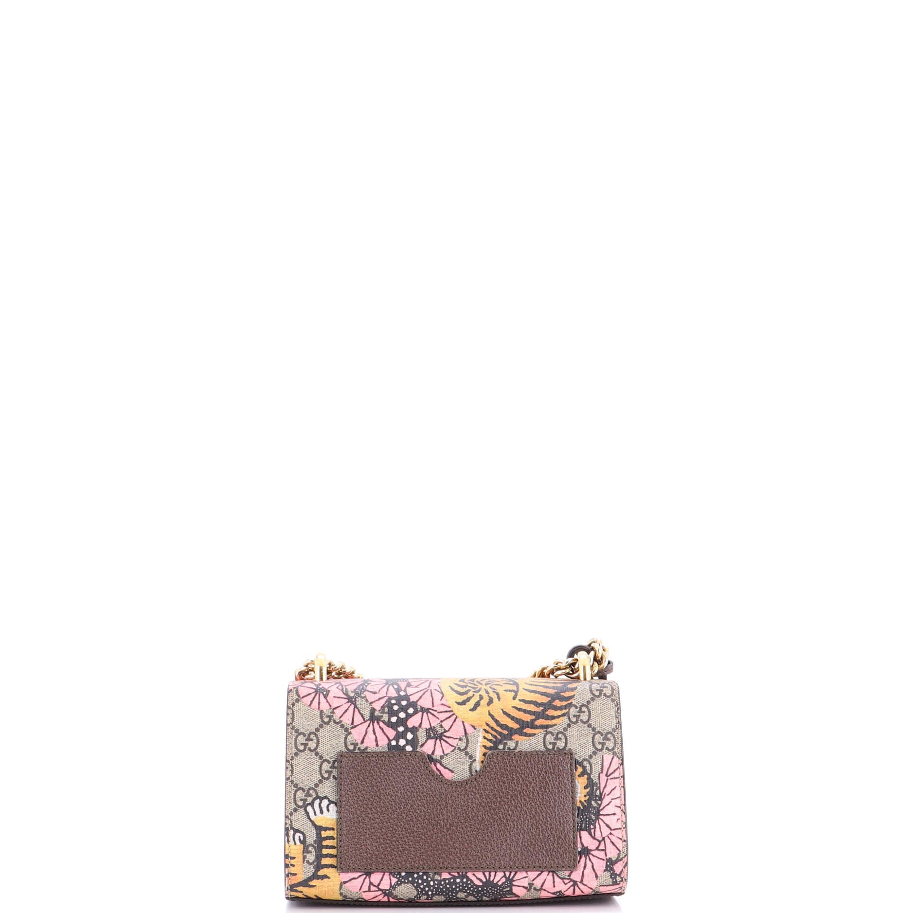 Padlock Shoulder Bag Bengal Print GG Coated Canvas Small