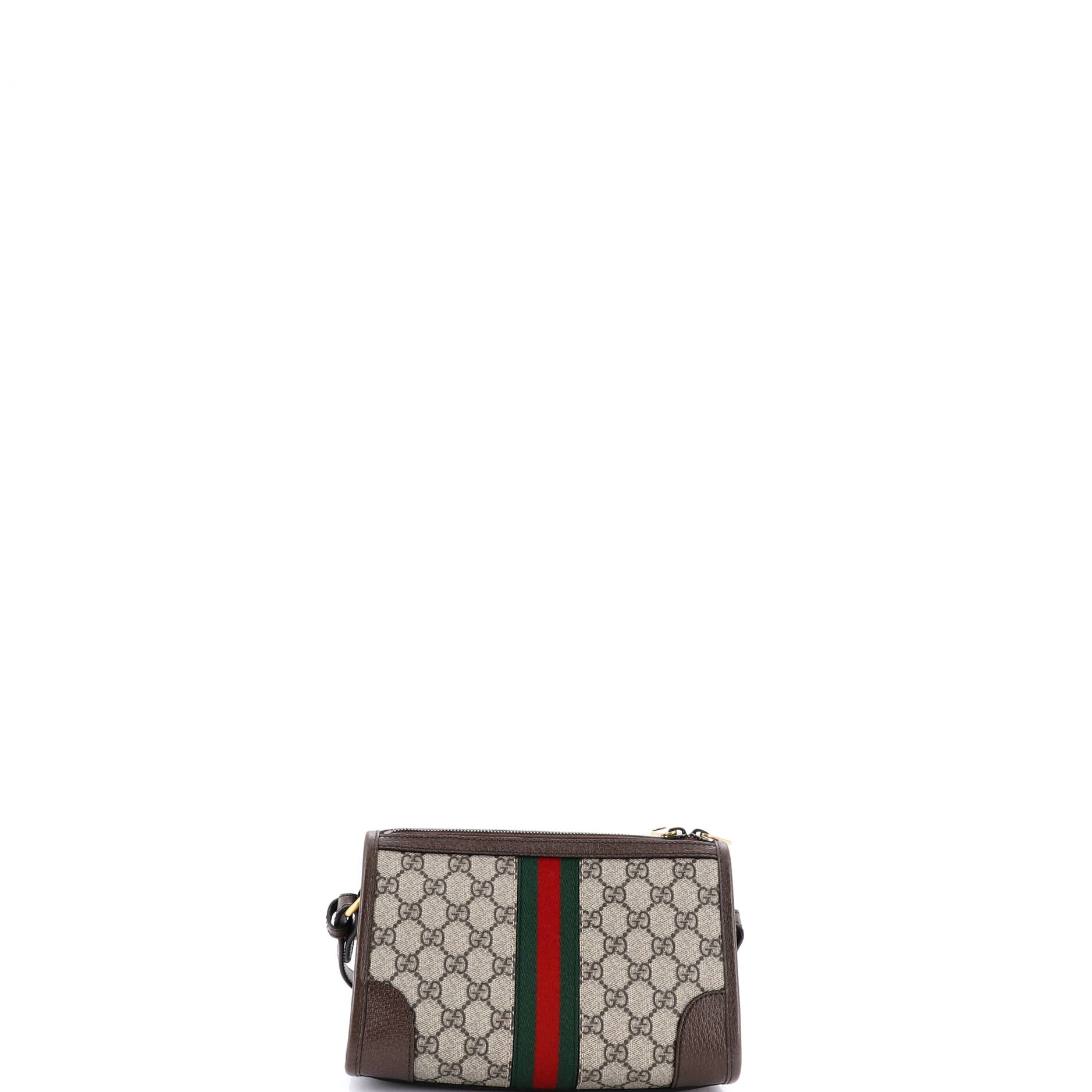 Ophidia Zip Messenger Bag GG Coated Canvas with Leather Small