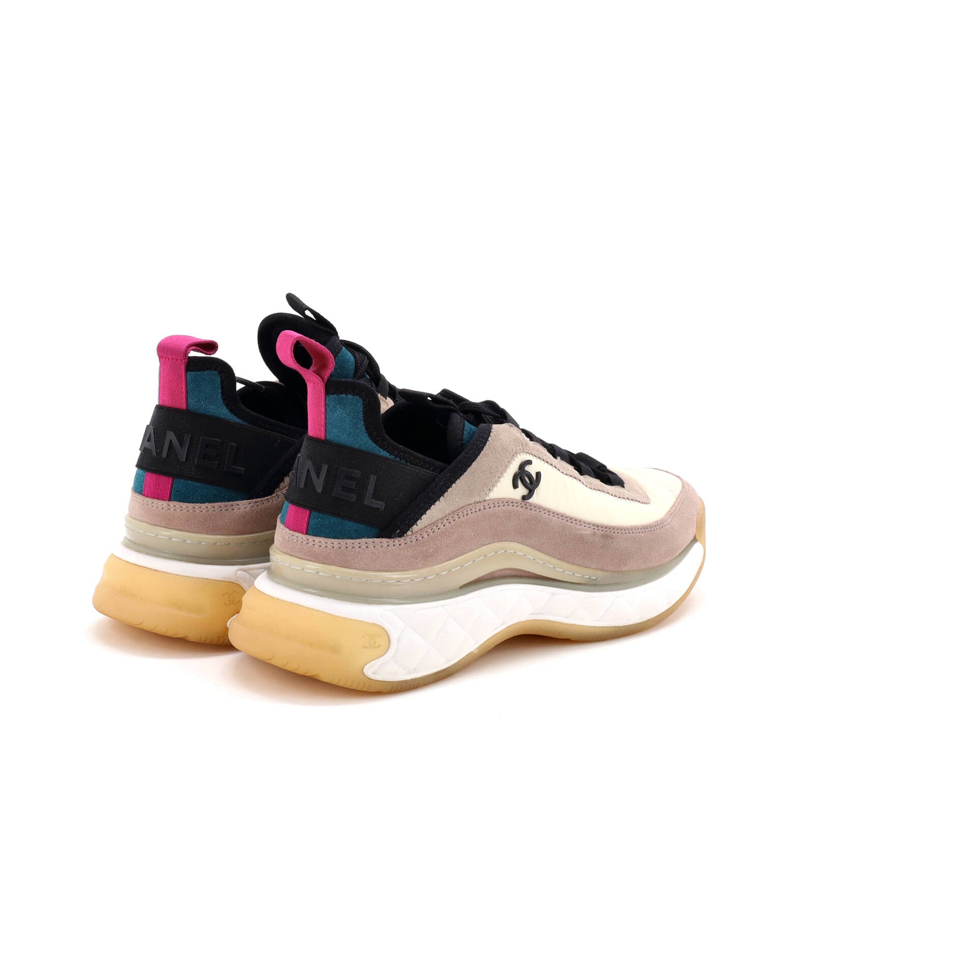Women's CC Low-Top Sneakers Nylon and Suede