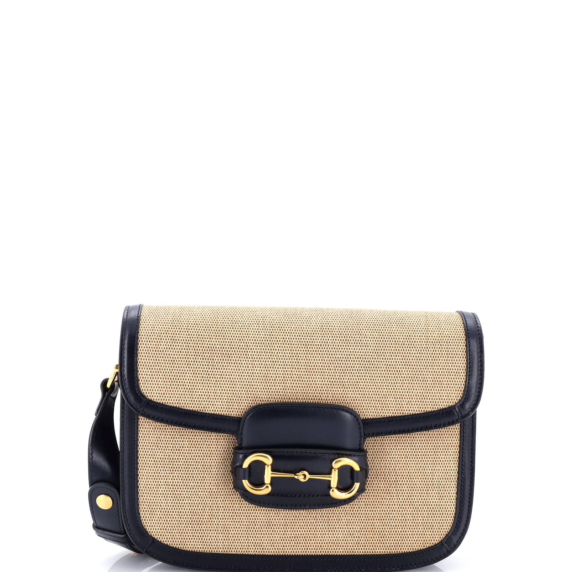Horsebit 1955 Shoulder Bag Canvas and Leather Small