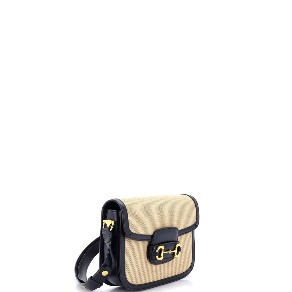 Horsebit 1955 Shoulder Bag Canvas and Leather Small