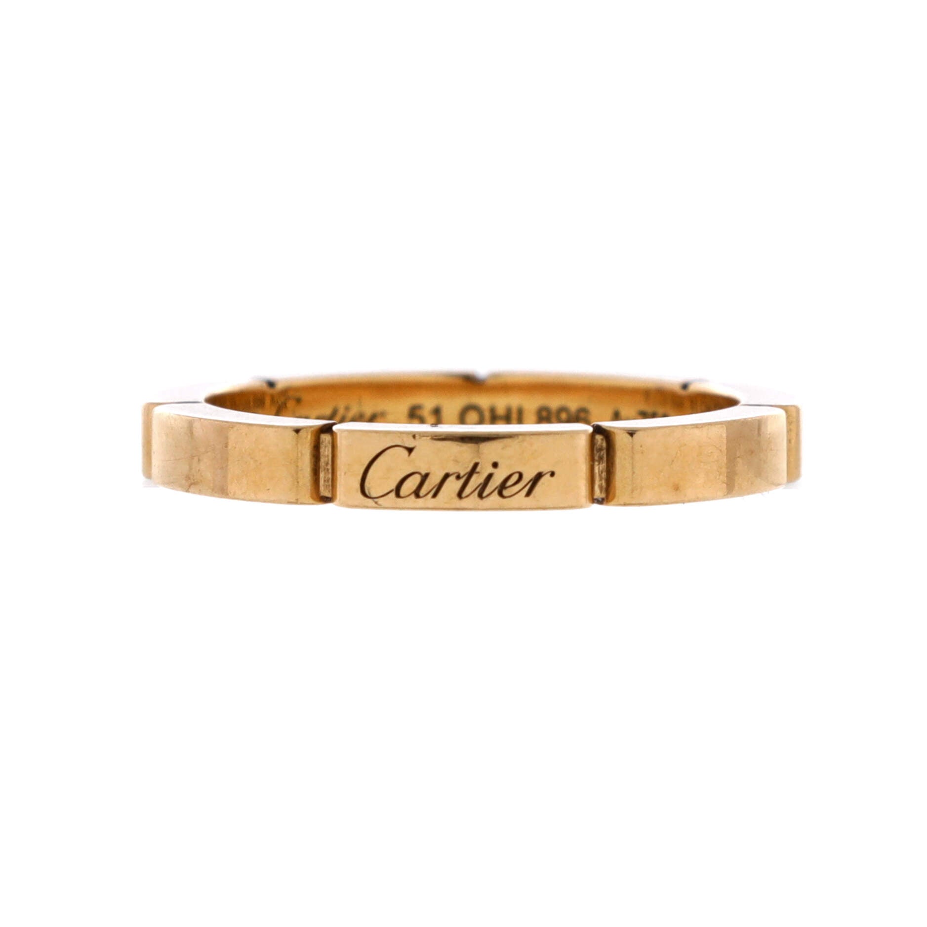Maillion Panthere Wedding Band Ring 18K Yellow Gold