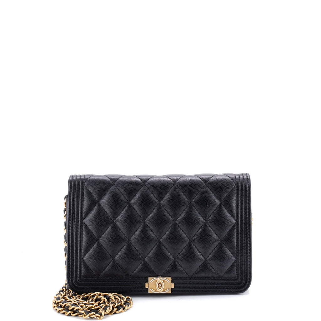 Boy Wallet on Chain Quilted Lambskin