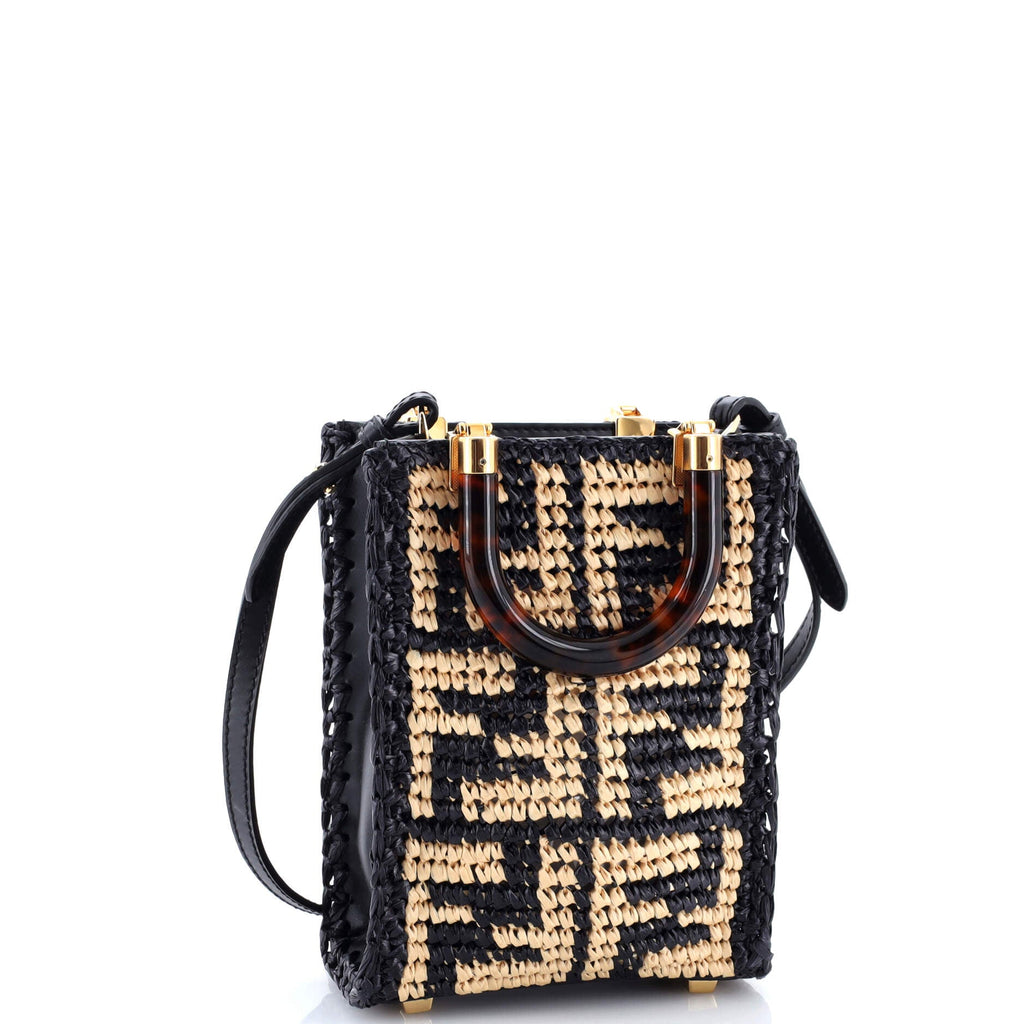 Sunshine Shopper Tote Zucca Raffia Mini