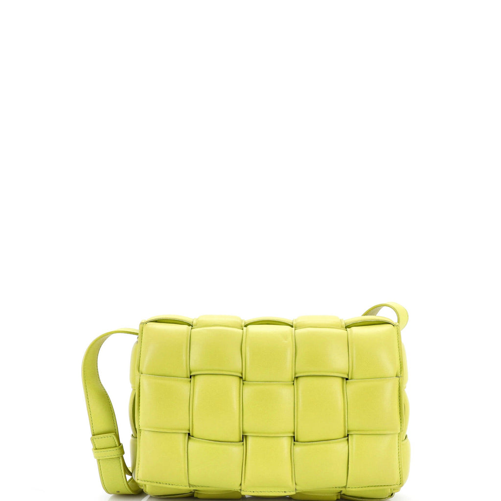 Cassette Crossbody Bag Padded Maxi Intrecciato Leather Small