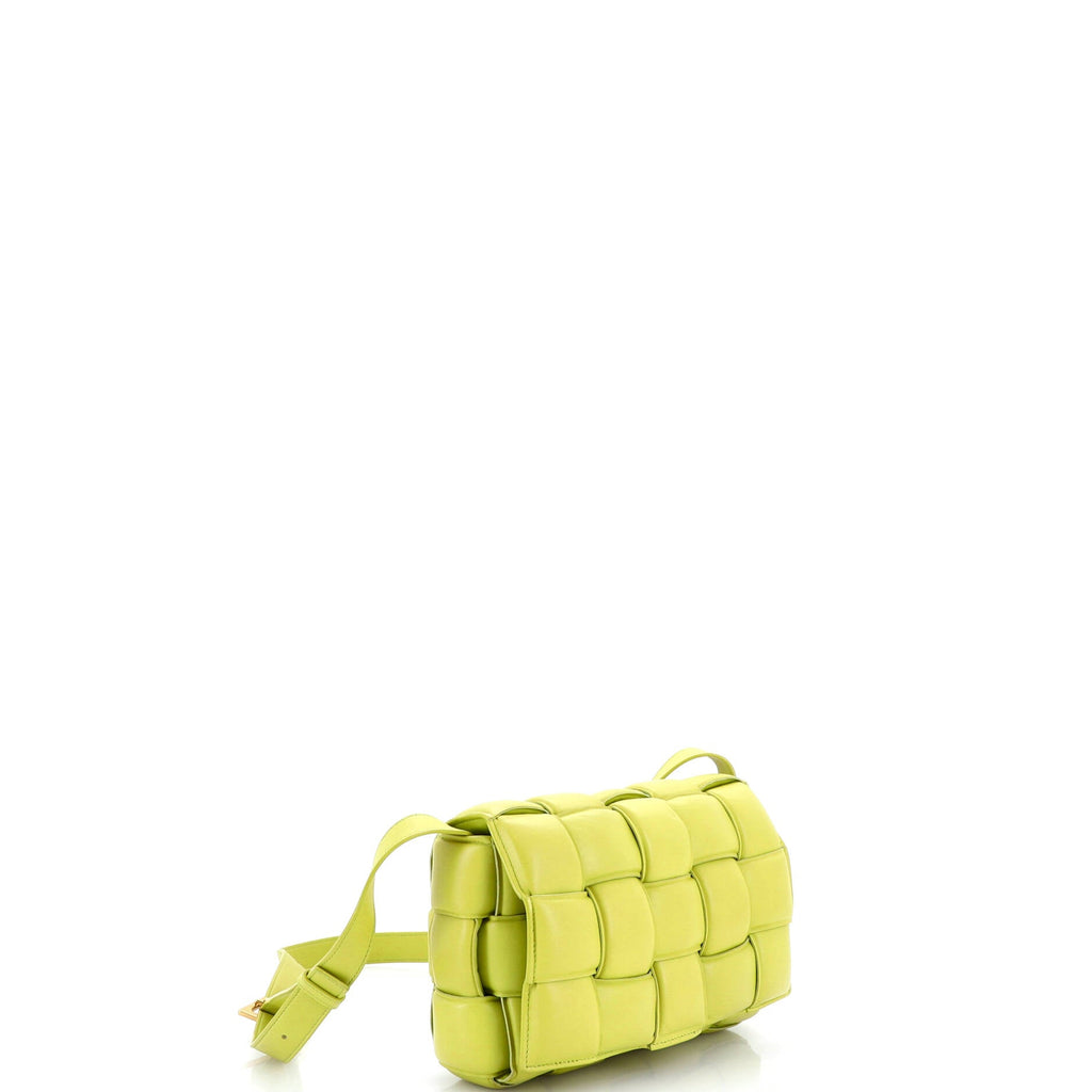 Cassette Crossbody Bag Padded Maxi Intrecciato Leather Small