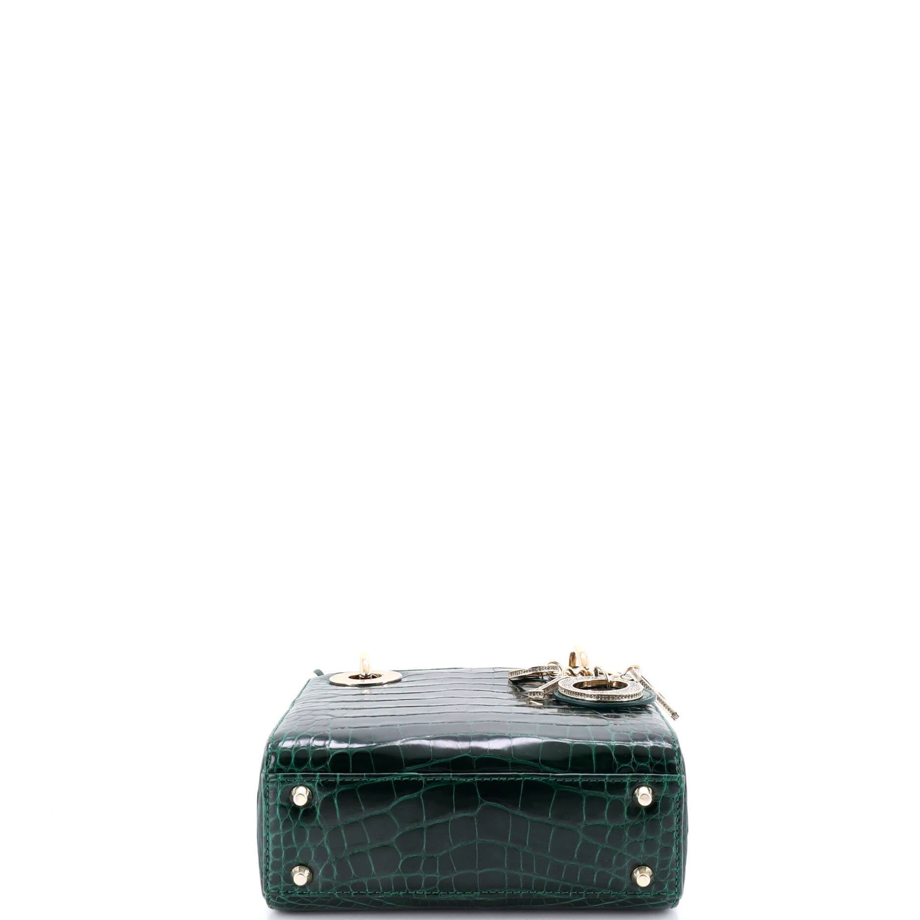 Lady Dior Chain Bag Alligator with Crystal Charms Mini