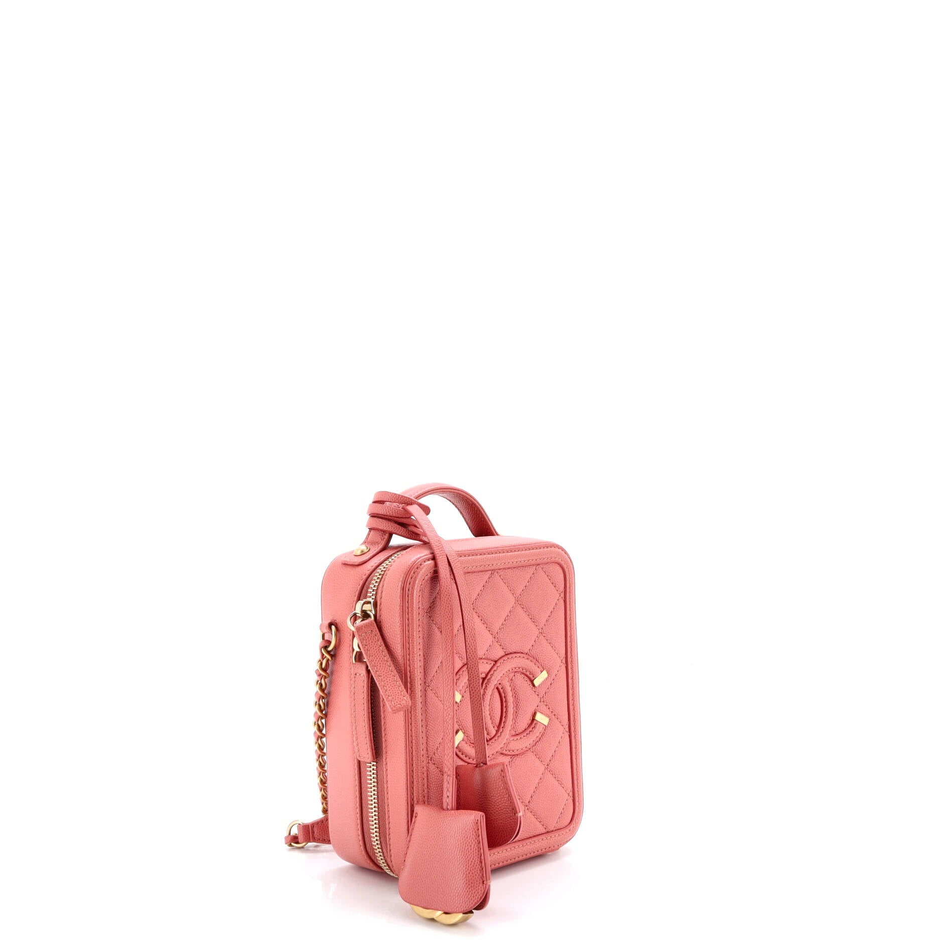 Filigree Vertical Vanity Case Quilted Caviar