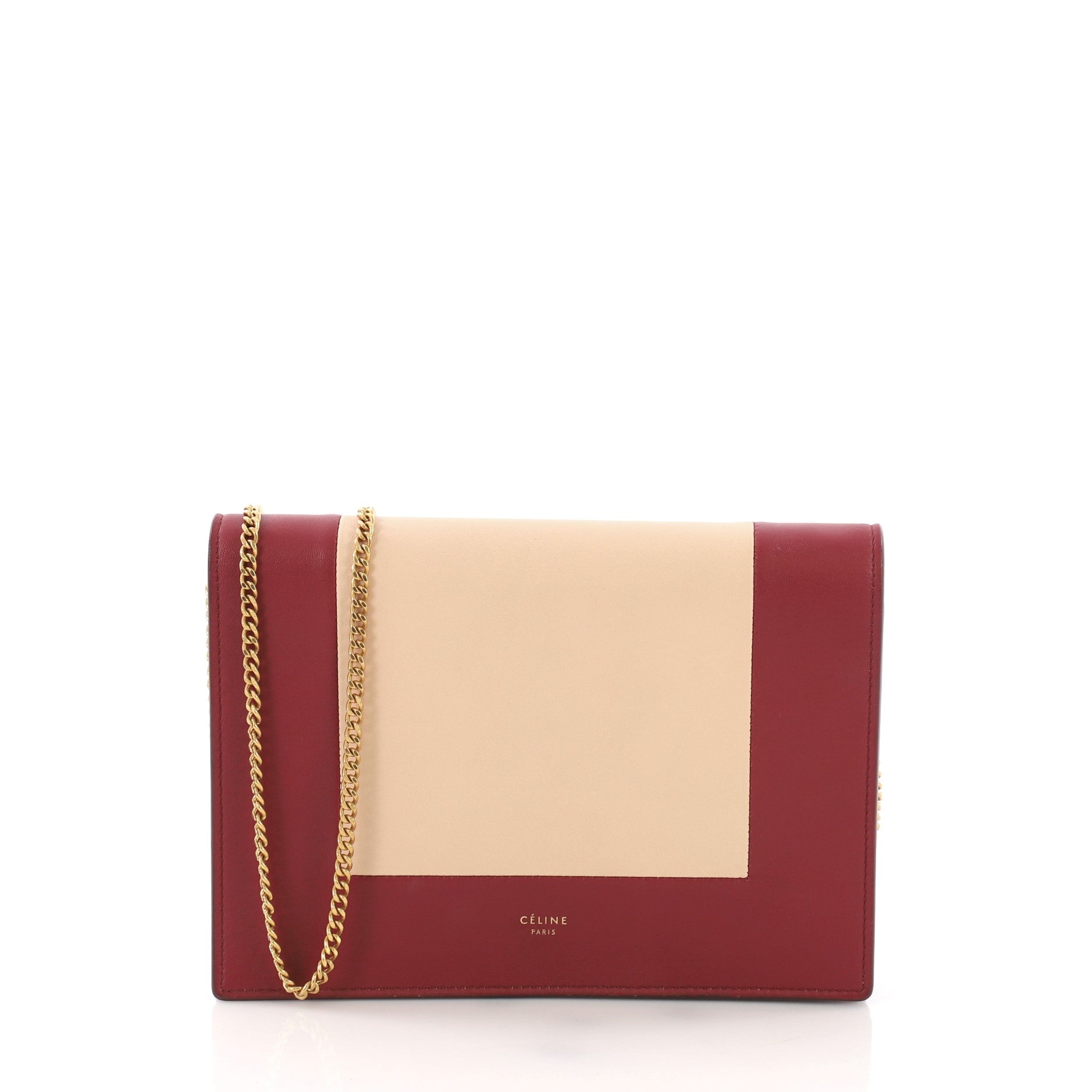Frame Evening Clutch on Chain Leather