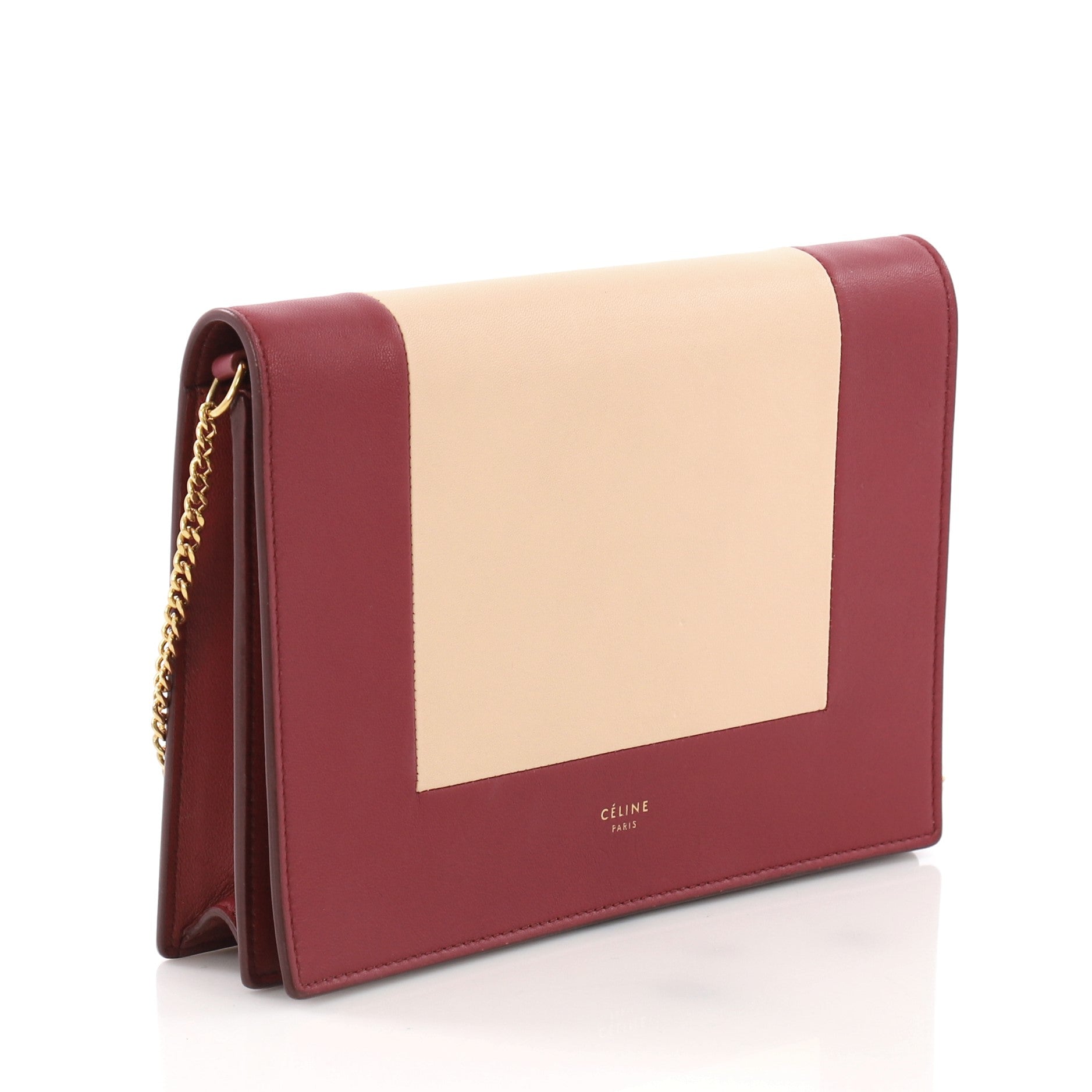 Frame Evening Clutch on Chain Leather
