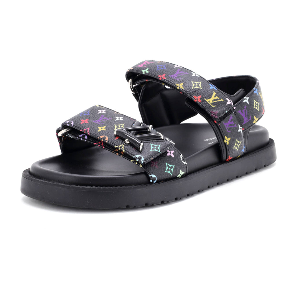 Women's x Takashi Murakami Sunset Comfort Flat Sandals Monogram Multicolor