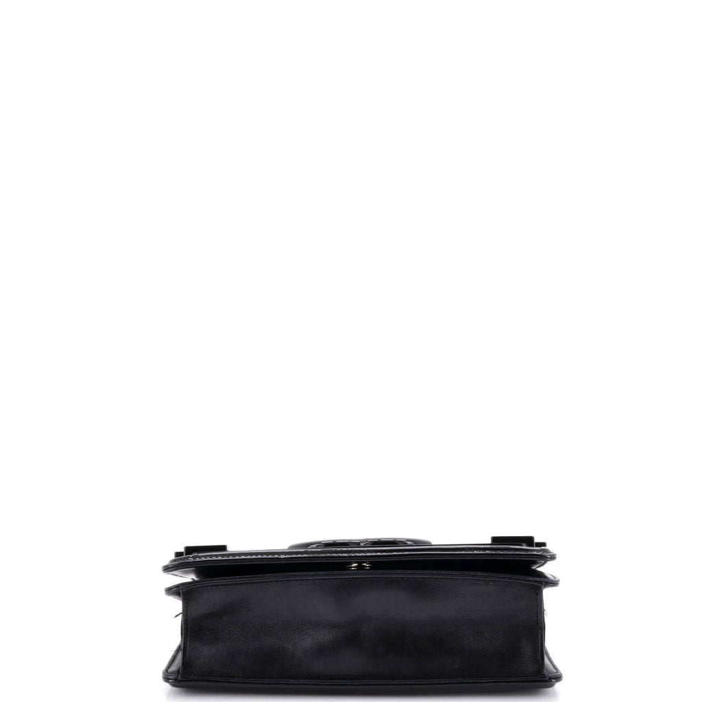 Boy Brick Flap Bag Striped Patent and Plexiglass Horizontal
