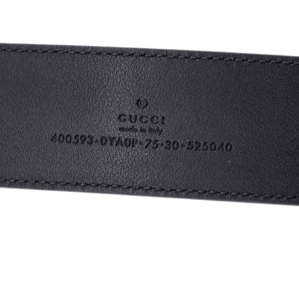 GG Marmont Belt Embossed Leather Wide