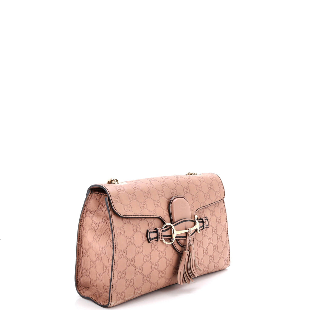 Emily Chain Flap Bag Guccissima Leather Medium