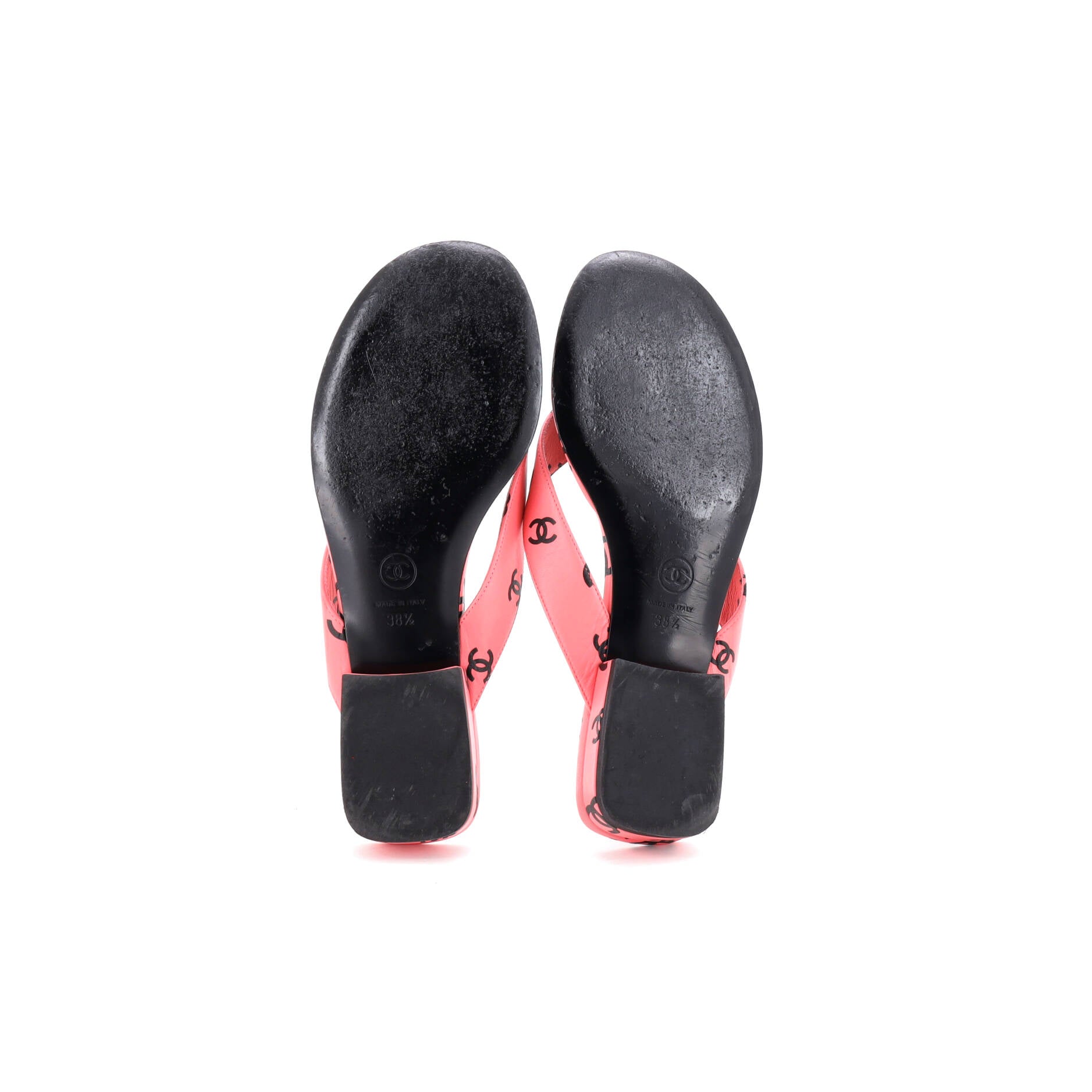 Women's CC Logo Thong Sandals Leather