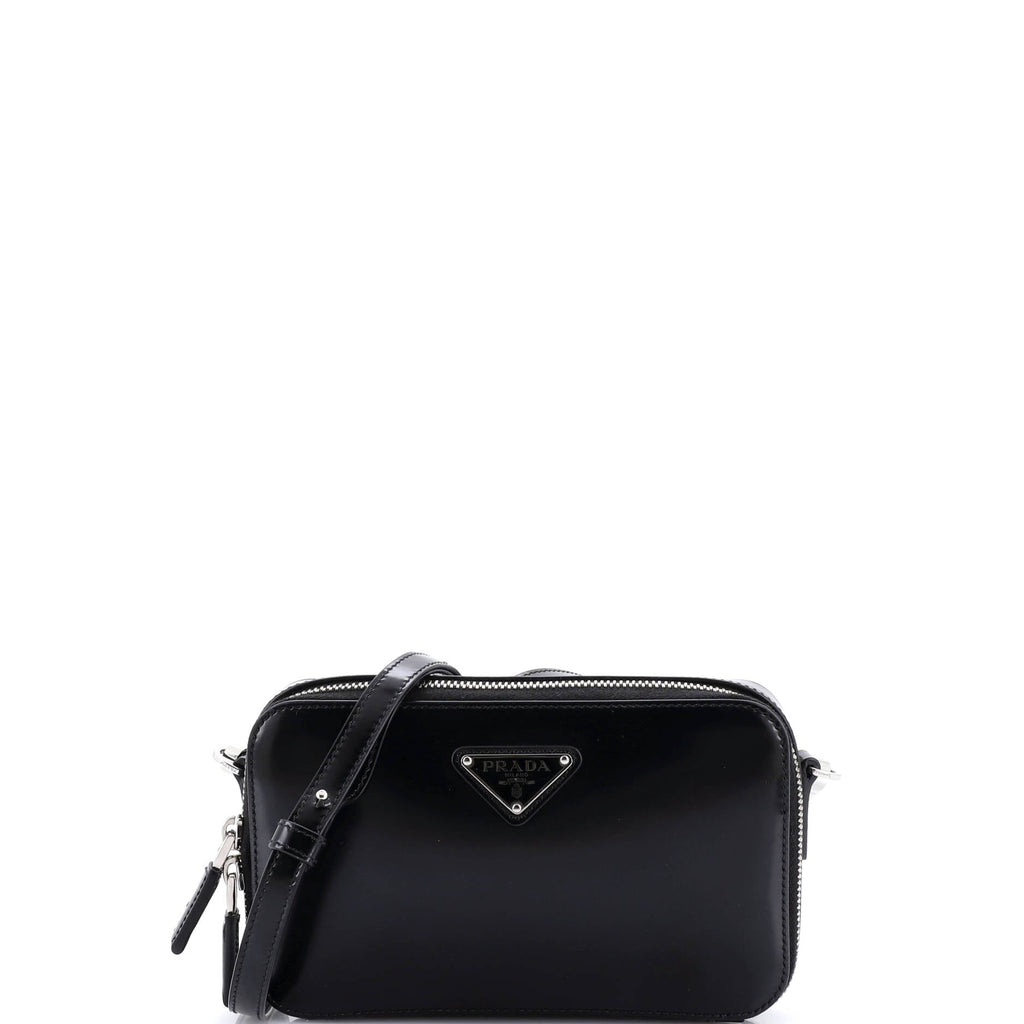 Brique Camera Crossbody Bag Spazzolato Leather Small