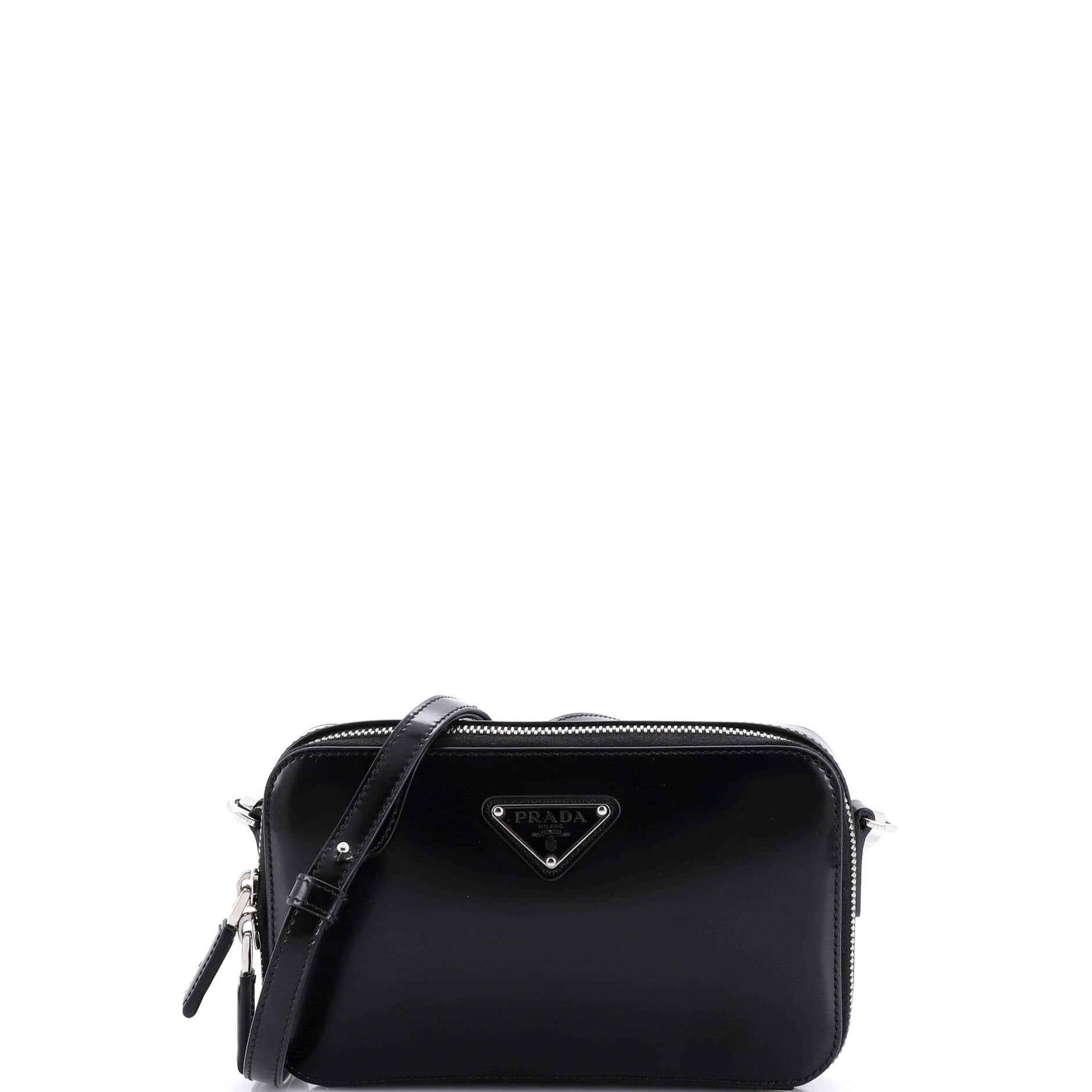 Brique Camera Crossbody Bag Spazzolato Leather Small