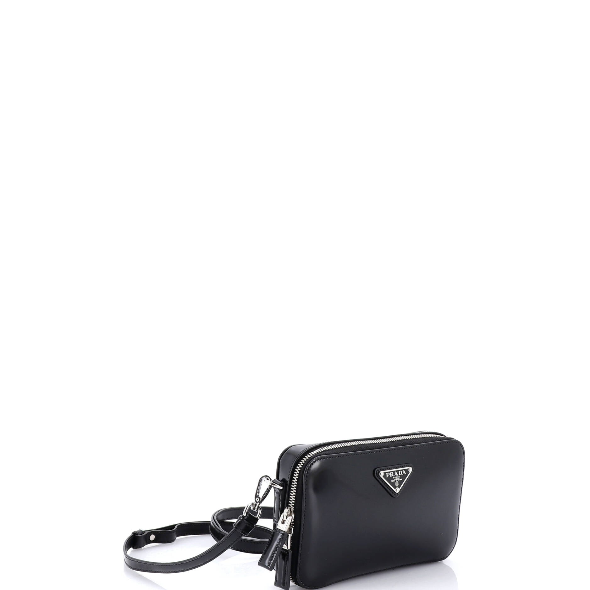 Brique Camera Crossbody Bag Spazzolato Leather Small