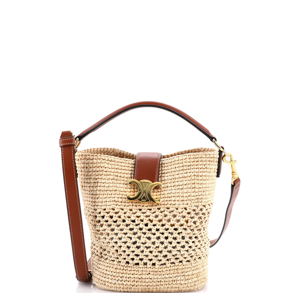 Louise Bag Raffia with Leather Small