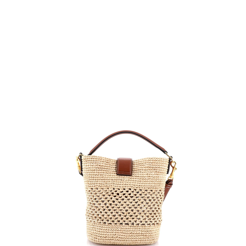 Louise Bag Raffia with Leather Small