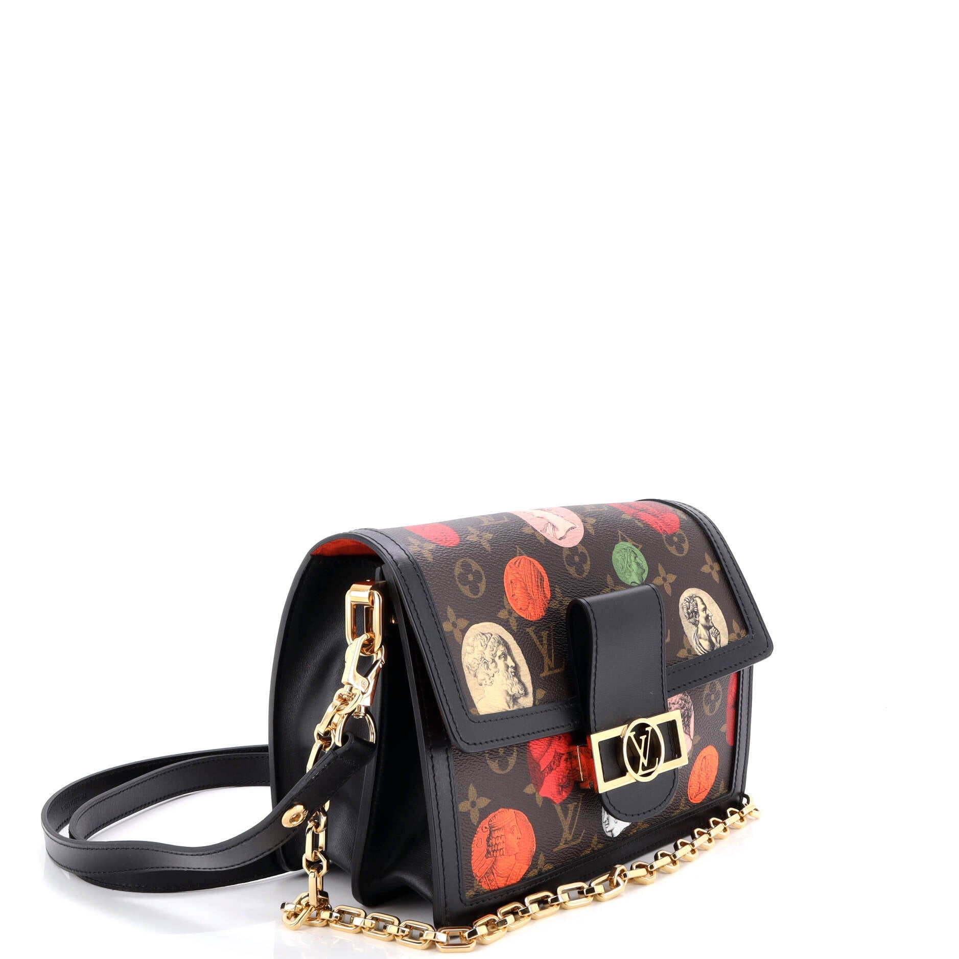 Dauphine Shoulder Bag Limited Edition Fornasetti Cameo Monogram Canvas MM