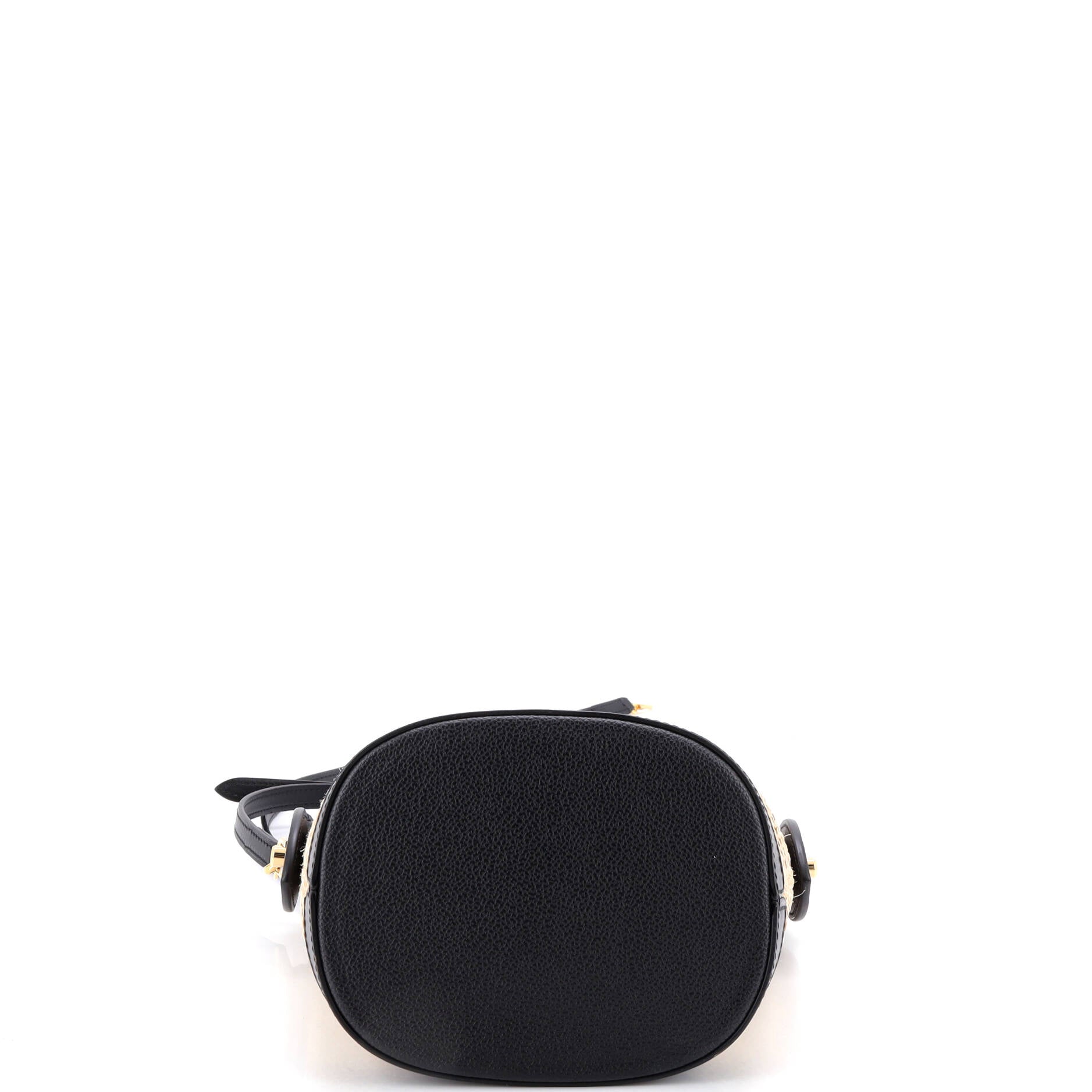 Petit Bucket NM Bag Raffia with Leather